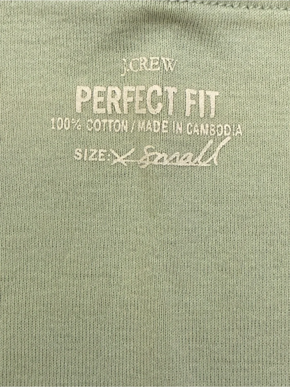 J. Crew Sage Green Scoop Neck Short Sleeve Tee